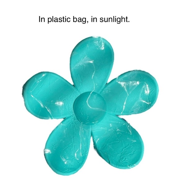 Large Flower Hair Accessories Claw Hair Clips Set of 2 Green & Teal Blue - Picture 4 of 9